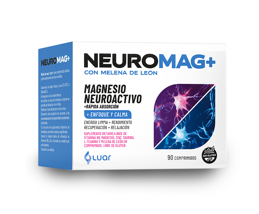 Neuromag+ Magnesio Neuroactivo con Melena de León - Laboratorios Luar - Argentina